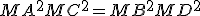 MA^2+MC^2 = MB^2+MD^2