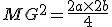 MG^2 = \frac{2a\times 2b}{4}