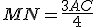 MN=\frac{3AC}{4}