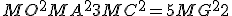 MO^2+MA^2+ 3MC^2 = 5MG^2+2