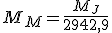 M_M = \frac{M_J}{2942,9}