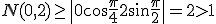 N(0,2) \ge \| 0 \cos \frac \pi 4 + 2 \sin\frac \pi 2 \| = 2 \gt 1