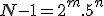 N-1=2^{m}.5^{n}