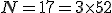 N=17=3 \times 5 + 2