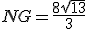 NG=\frac{8\sqrt{13}}{3}