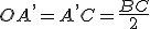 OA^,=A^,C=\frac{BC}{2}