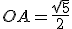 OA=\frac{\sqrt{5}}{2}