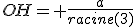 OH= \frac{a}{racine(3)}