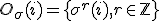 O_\sigma(i)=\{\sigma^r(i),r\in\mathbb{Z}\}