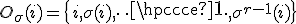 O_\sigma(i)=\{i,\sigma(i),\cdots,\sigma^{r-1}(i)\}