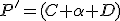 P'=(C+\alpha D)