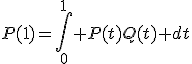 P(1)=\int_0^1 P(t)Q(t) dt