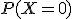 P(X=0)