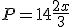 P = 14+\frac{2x}{3}