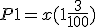 P1 = x(1+\frac{3}{100})