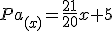 Pa_{(x)}=\frac{21}{20}x+5