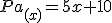 Pa_{(x)}=5x+10