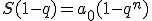 S(1-q)=a_0(1-q^n)