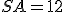 SA=12\;{\rm cm}