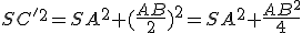 SC'^2=SA^2+(\frac{AB}{2})^2=SA^2+\frac{AB^2}{4}