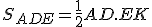 S_{ADE}=\frac{1}{2}AD.EK