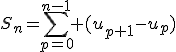 S_n=\sum_{p=0}^{n-1} (u_{p+1}-u_p)