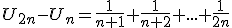 U_{2n}-U_n=\frac{1}{n+1}+\frac{1}{n+2}+...+\frac{1}{2n}