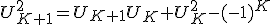 U_{K+1}^2=U_{K+1}U_{K}+U_K^2-(-1)^K