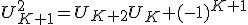 U_{K+1}^2=U_{K+2}U_{K}+(-1)^{K+1}