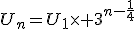 U_{n}=U_{1}\times 3^{n-\frac{1}{4}}