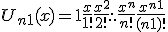 U_{n+1}(x)=1+\frac{x}{1!}+\frac{x^2}{2!}+ ... +\frac{x^n}{n!}+ \frac{x^{n+1}}{(n+1)!}