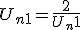 U_{n+1} = \frac{2}{U_n+1}