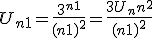 U_{n+1} = \frac{3^{n+1}}{(n+1)^2} = \frac{3U_n n^2}{(n+1)^2}