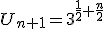 U_{n+1}=3^{\frac{1}{2}+\frac{n}{2}}