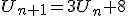 U_{n+1}=3U_n+8