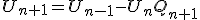U_{n+1}=U_{n-1}-U_nQ_{n+1}