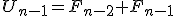 U_{n-1}=F_{n-2}+F_{n-1}