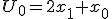 U_0=2x_1+x_0