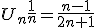 U_n\frac{1}{n}=\frac{n-1}{2n+1}
