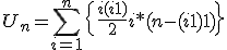 U_n = \sum_{i=1}^n \{ \frac{i(i+1)}{2} + i*(n-(i+1)+1) \}