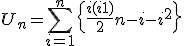 U_n = \sum_{i=1}^n \{ \frac{i(i+1)}{2} + n*i-i^2 \}