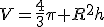 V=\frac{4}{3}\pi R^2h