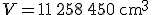 V=11\,258\,450\,\text{cm}^3