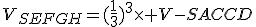 V_{SEFGH}=(\frac{1}{3})^3\time V-{SABCD}
