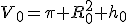 V_0=\pi R_0^2 h_0