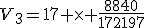 V_3=17 \times \frac{8840}{172197}