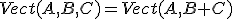 Vect(A,B,C)=Vect(A,B+C)