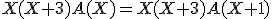 X(X+3)A(X)=X(X+3)A(X+1)