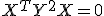 X^TY^2X=0