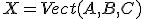 X=Vect(A,B,C)